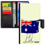 Coque iphone 15 pro cuir rabat portefeuille silicone drapeau australie australien etui foot 4g housse ...