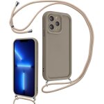 Coque pour iphone 15 pro max 6, 7  avec cordon de collier rglable, etui protection de la camra silicone ...