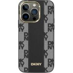 Coque pour iphone 15 pro max compatible magsafe motif � carreaux ultra - chic dkny noir