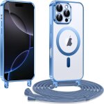 Coque pour iphone 16 pro 6, 3 pouces avec cordon, etui a transparente housse compatible avec magsafe, ...