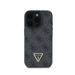 Coque pour iphone 16 pro edition 4g strass triangle métallisé avec bandoulière guess noir Coque pour iphone 16 pro edition 4g strass triangle métallisé avec bandoulière guess noir