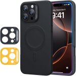 Coque pour iphone 16 pro max avec magsafe, recharge magn�tique, coque en silicone, lisse, fine, anti ...