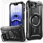 Coque pour iphone 16e avec 2 verre trempé pour magsafe, magnétique antichoc militaire protection, support ... Coque pour iphone 16e avec 2 verre trempé pour magsafe, magnétique antichoc militaire protection, support ...
