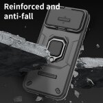 Coque pour iphone 17 air, couvercle coulissant la lentille coque iphone 17 air, magnetic ring arri�re ...