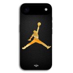 Coque pour iphone 17 air jordan logo 23 nike basketball couleur dor�e