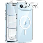 Coque pour iphone 17 air, protection avec cercle magn�tique antichoc + 2 verres tremp�s pour ecran et ...
