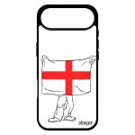 Coque pour iphone 17 air silicone drapeau angleterre anglais original noir coupe d'europe united kingdom ...