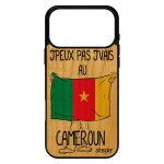 Coque pour iphone 17 pro max en bois silicone j'peux pas j'vais au cameroun basket coupe d'afrique personnalis ...