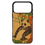 Coque pour iphone 17 pro max en bois silicone panda color� fille mobile asie orange animaux etui antichoc ...