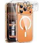 Coque pour iphone 17 pro max, protection antichoc avec cercle magntique + 2 verres tremps ecran et ...