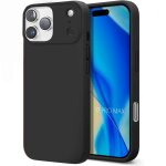 Coque pour iphone 17 pro max, protection silicone liquide souple slim l�ger anti - rayures - noir - e. ...