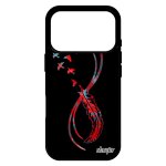 Coque pour iphone 17 pro silicone infini plume oiseau couleur bumper rouge souple housse symbole jolie ...