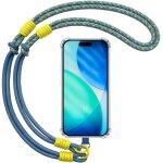 Coque pour iphone 17, protection antichoc slim transparent avec cordon amovible bleu - e. f. connection ...