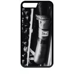 Coque pour iphone se 2020 - sac de boxe black and white - noir