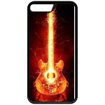 Coque pour iphone se 2022 - blazing guitare - silicone - noir