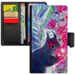 Coque iphone se 2022 portefeuille ecureuil bleu fleurs animal telephone foret case mignon design cover ...