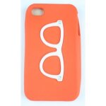 Coque iphone 4 / 4s orange lunette silicone
