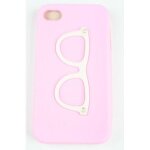 Coque iphone 4 / 4s rose pale lunette silicone