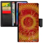 Coque pour iphone 5 5s se simili cuir mandala portable telephone orange floral personnalis soleil motif ...