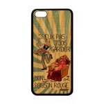 Coque iphone 5c bois silicone humour j'peux pas j'dois garder mon poisson rouge jpeux bleu je bd drole ...