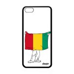 Coque iphone 5c silicone drapeau guinee guineen foot personnalis� case jo football can coupe d'afrique ...