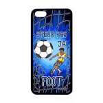 Coque pour iphone 5c silicone j'peux pas j'ai football coupe d'europe bleu apple iphone 5c