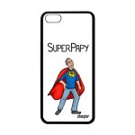 Coque pour iphone 5c silicone super papy humour noir pas cher 4g housse telephone grands peres comique ...