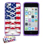 Coque iphone 5c tennis usa silicone violet souple (tpu) Coque iphone 5c tennis usa silicone violet souple (tpu)