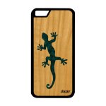 Coque pour iphone 6 6s en bois silicone salamandre bumper dessin de iphone 6 iphone 6s