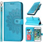 Coque iphone 6 plus / 6s plus avec cordon, flip fleur portefeuille etui en cuir, [3 fentes][fonction ...