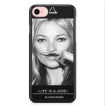 Coque iphone 6 plus et iphone 6s plus kate moss eleven paris life is a joke moustache
