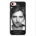 Coque iphone 6 et iphone 6s robert pattinson life is a joke moustache eleven paris