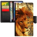 Coque iphone 6 6s simili cuir rabat silicone lion fauve savane housse flip case telephone rigide orange ...
