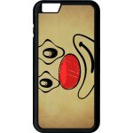 Coque iphone 6s + - smiley clown nez rouge - noir