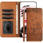 Coque pour iphone 7 plus / iphone 8 plus(5. 5 pouces), etui a rabat housse en cuir, chat pochette de ...