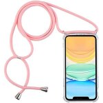 Coque pour iphone 7 plus / 8 plus avec cordon de collier, coque transparente silicone tpu bumper etui ...