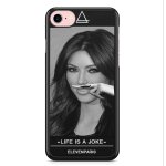Coque iphone 7 plus et iphone 8 plus kim kardashian eleven paris life is a joke moustache