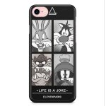 Coque iphone 7 plus et iphone 8 plus looney toons eleven paris life is a joke moustache