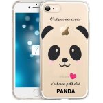 Coque iphone 7 iphone 8 panda coeur rose cute kawaii transparente