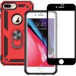 Coque pour iphone 7 plus et iphone 8 plus verre trempe decran protecteur, silicone antichoc defense bumper ...