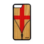Coque iphone 7 plus en bois silicone drapeau angleterre anglais football a iphone 7 plus