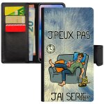 Coque iphone 7 plus porte cartes j'peux pas j'ai s�rie etui housse magnetique jpeux bleu tele design ...