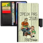 Coque iphone 7 plus porte cartes j'peux pas j'suis papy a clapet famille antichoc housse grand pere smartphone ...
