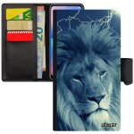 Coque iphone 7 plus rabat lion bleu savane eclair design animal 128 go animaux housse felin noir 4g roi ...
