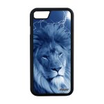 Coque iphone 7 silicone lion felin animaux portable design bumper savane lionne orage etui fauve animal ...