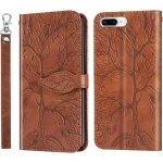 Coque pour iphone 8 plus / 7 plus (5, 5 pouces), etui en cuir pu antichoc avec rabat, support et fentes ...