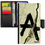 Coque pour iphone 8 rabat anarchie smartphone urbain etui revolte tatouage mur bumper solide tag fissure ...