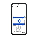 Coque pour iphone 8 silicone drapeau israel israelien rigide football solide etui foot jeux olympiques ...