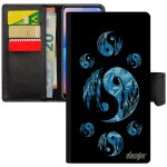 Coque iphone 8 plus simili cuir yin et yang 4g image imprim� energie aimant�e masculin feminin garcon ...