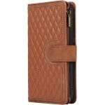 Coque pour iphone 8 - treillis fermeture eclair cuir etui portefeuille a rabat housse case support porte ... Coque pour iphone 8 - treillis fermeture eclair cuir etui portefeuille a rabat housse case support porte ...